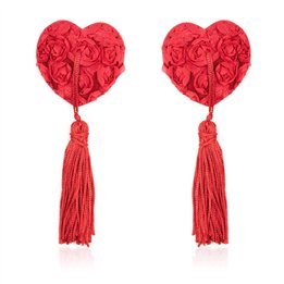 Rose Heart Nipple Covers Red - 843658379411 - Teknashop Ltd