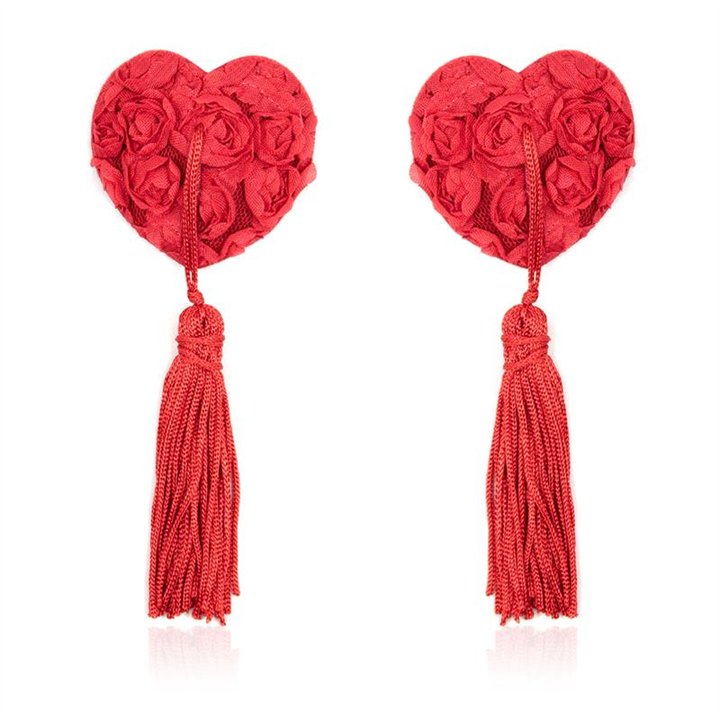 Rose Heart Nipple Covers Red - 843658379411 - Teknashop Ltd