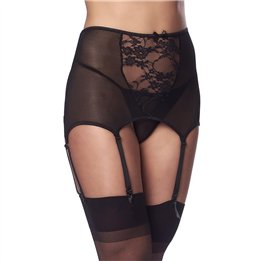 Wide Garter Belt with Stocking Black - R1526.4 - Teknashop Ltd
