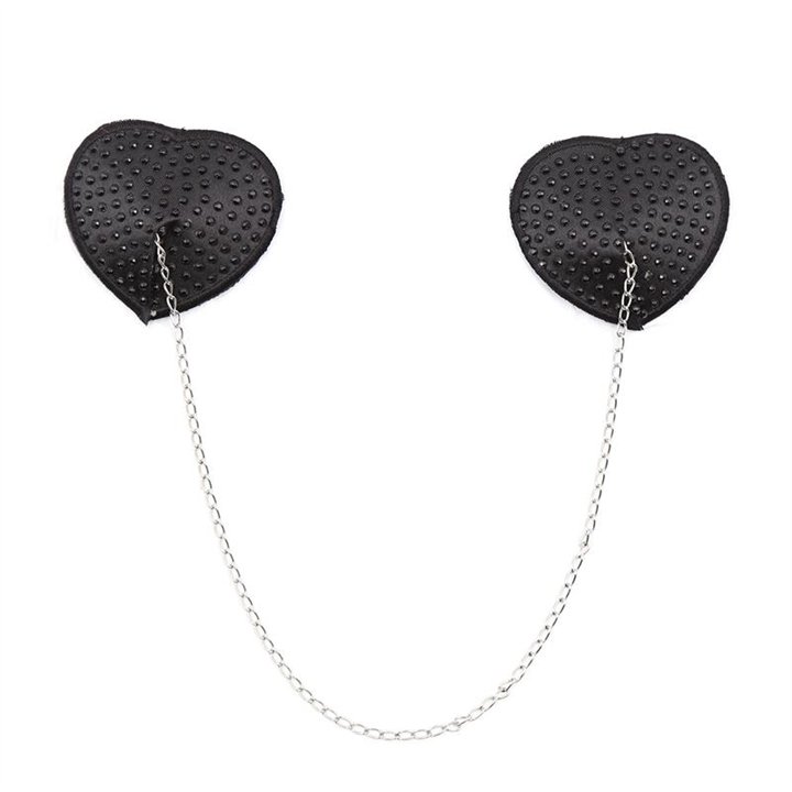 Nipple Covers with Metal Chain Black - 843658379427 - Teknashop Ltd
