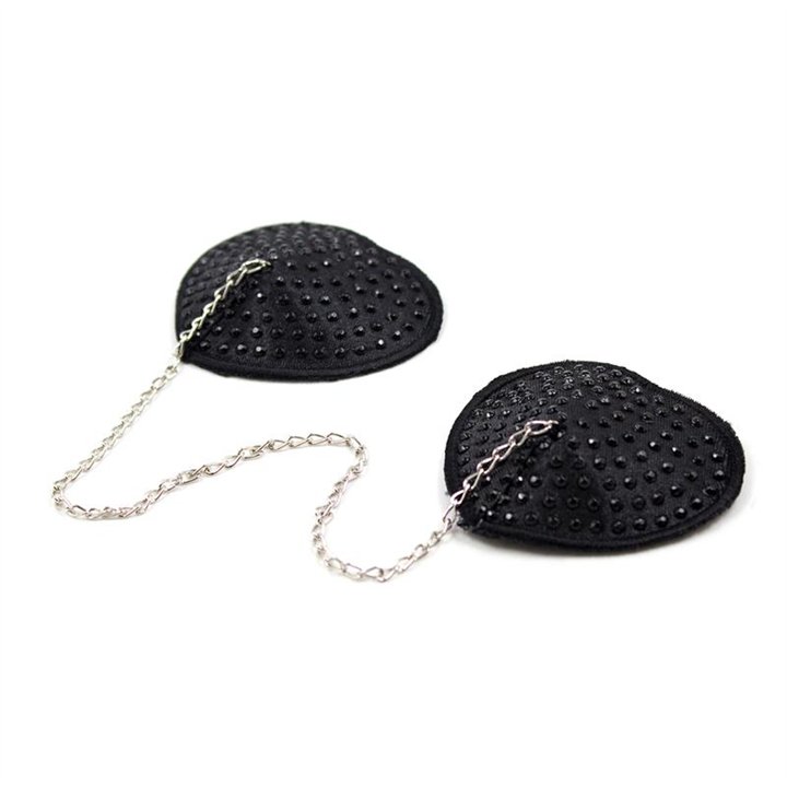 Nipple Covers with Metal Chain Black - 843658379427 - Teknashop Ltd