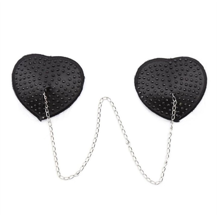 Nipple Covers with Metal Chain Black - 843658379427 - Teknashop Ltd