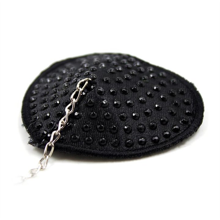 Nipple Covers with Metal Chain Black - 843658379427 - Teknashop Ltd