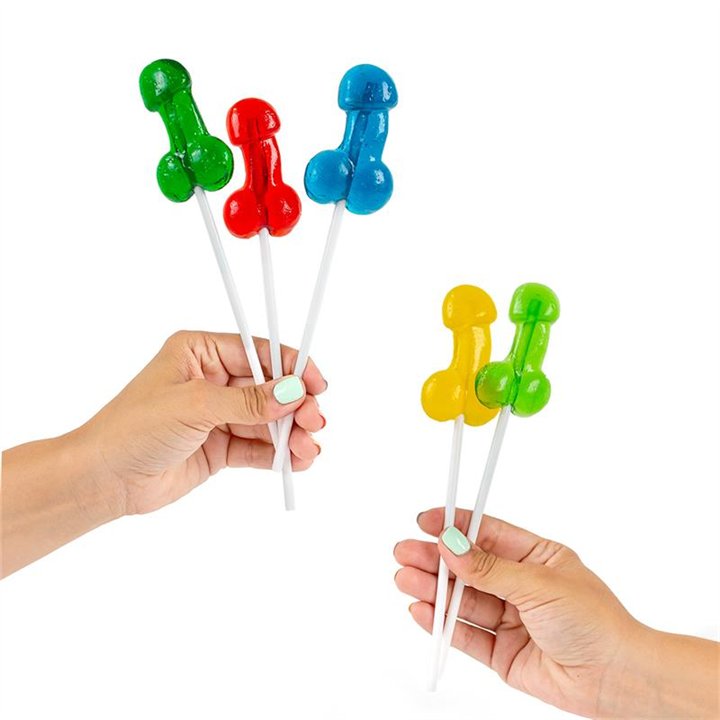 Assorted Display Flavored Penis Shaped Lollipop with Alcohol 40 pcs - F9977 - Teknashop Ltd