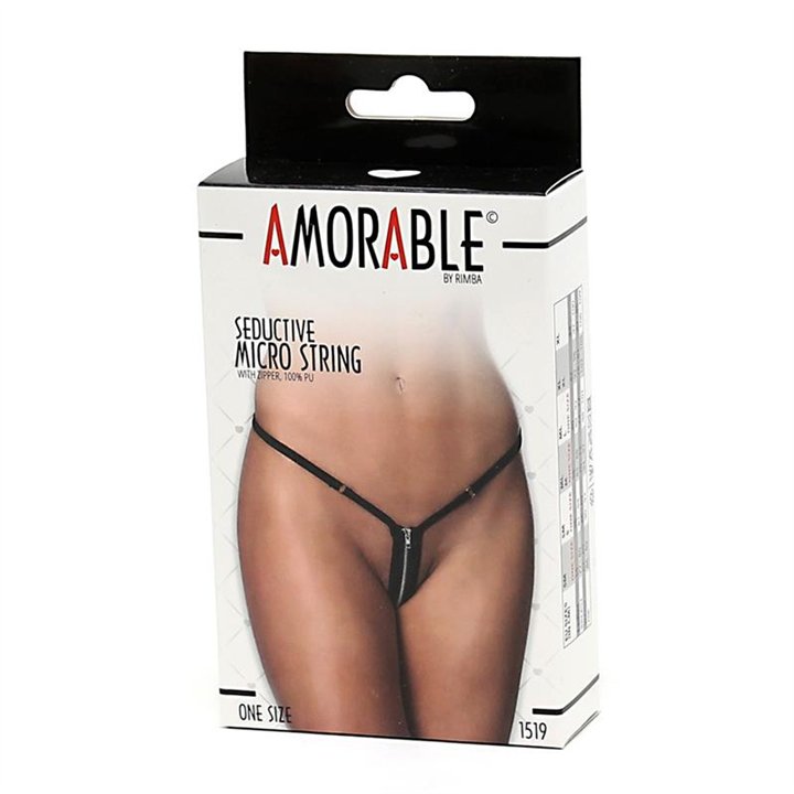 Micro Thong with Zip One Size - R1519 - Teknashop Ltd