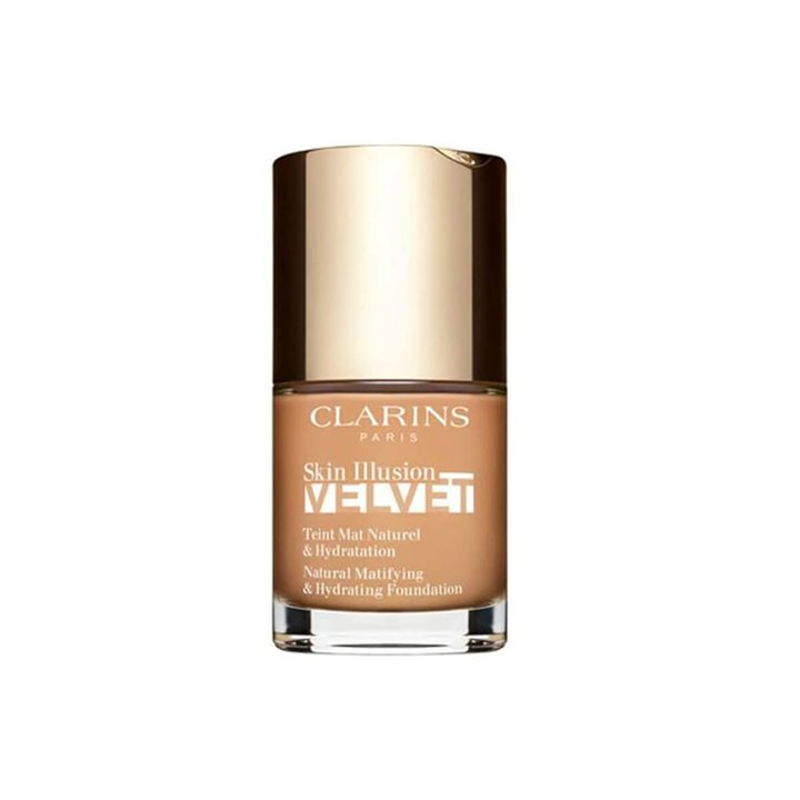 Clarins, Skin Illusion Velvet, Natural Ingredients, Matte Finish, Liquid Foundation, 109C, Wheat, 30 ml - Teknashop Ltd