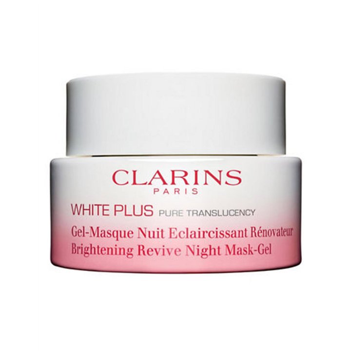 Clarins, White Plus, Revitalizing, Brightening, Gel Mask, Face, Neck, Décolleté, 50 ml - Teknashop Ltd