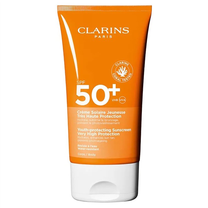 Clarins, Sun Care, Hydrating, Sunscreen Cream, SPF50+, 150 ml - Teknashop Ltd