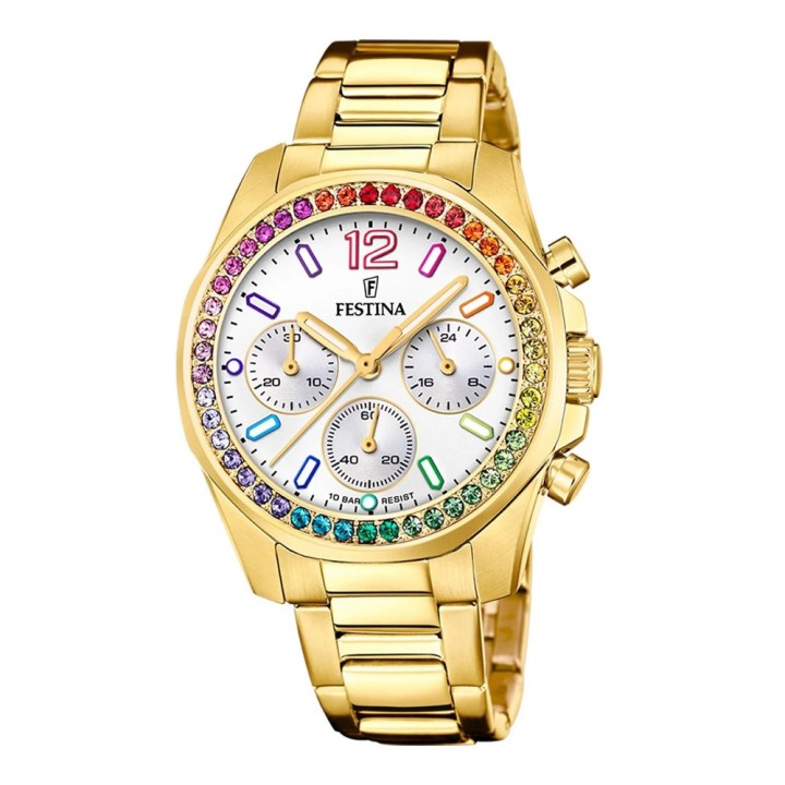 Festina Boyfriend Rainbow F20609/2 Ladies Watch Chronograph - F20609/2 - Teknashop Ltd