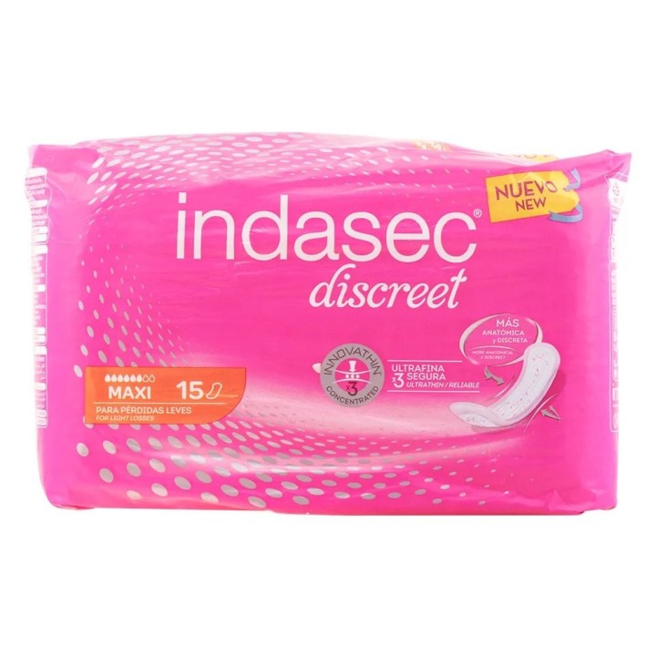 Indasec Compresses Incontinence Maxi 15 Units - unisex - Teknashop Ltd