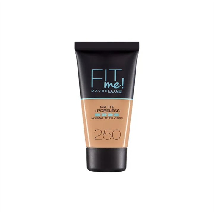 Maybelline Fit Me Matte Poreless Foundation 250 Sun Beige - unisex - Teknashop Ltd
