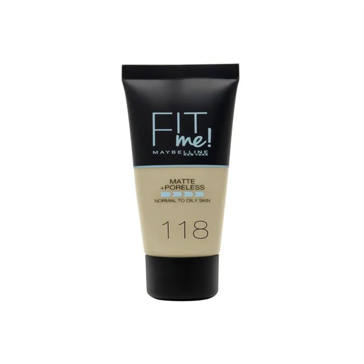 Maybelline Fit Me Matte + Poreless Foundation 118 Nude 30ml - unisex - Teknashop Ltd