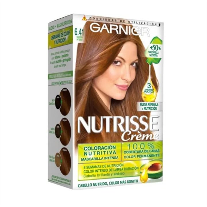 Garnier Nutrisse Crème Nourishing Color 6.41 Intense Brown - unisex - Teknashop Ltd