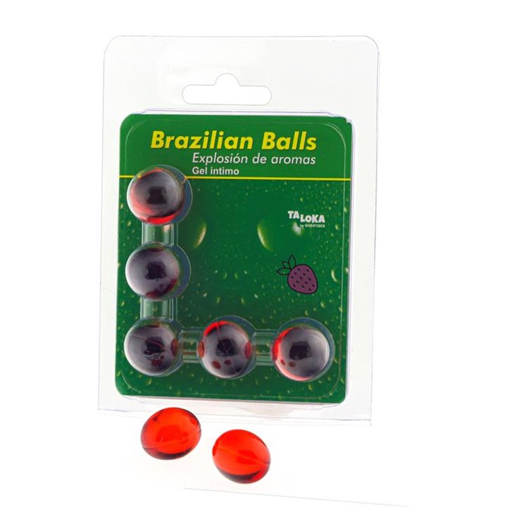Set 5 Brazilian Balls Strawberry Flavor - 8412345047466 - Teknashop Ltd