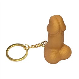 Penis-Shaped Whistle Keychain Gold - 8412345053436 - Teknashop Ltd