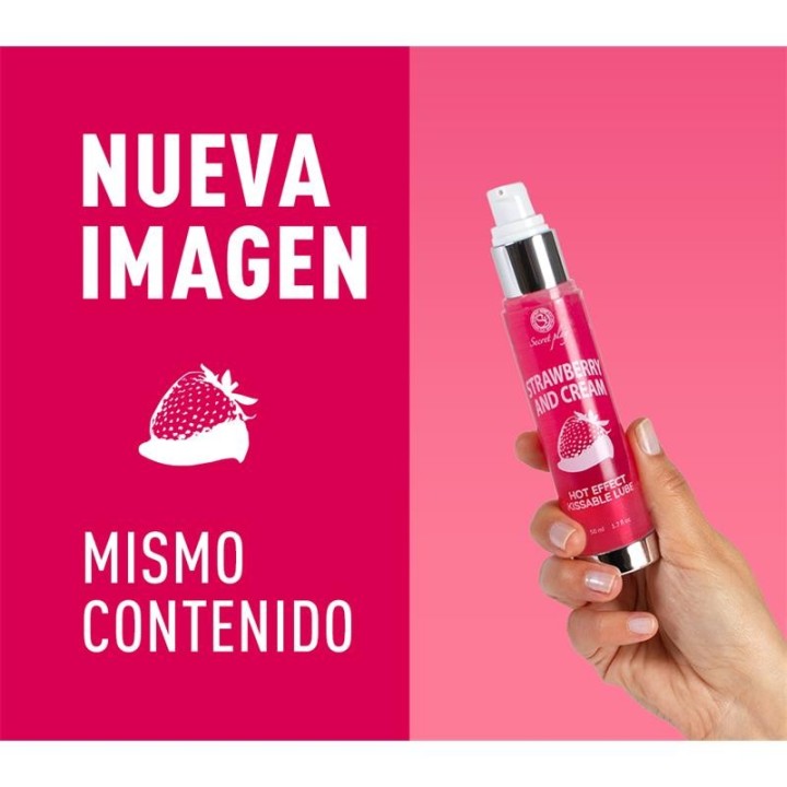 Hot Effect Strawberry with Cream Lubricant 50 ml - F3538 - Teknashop Ltd