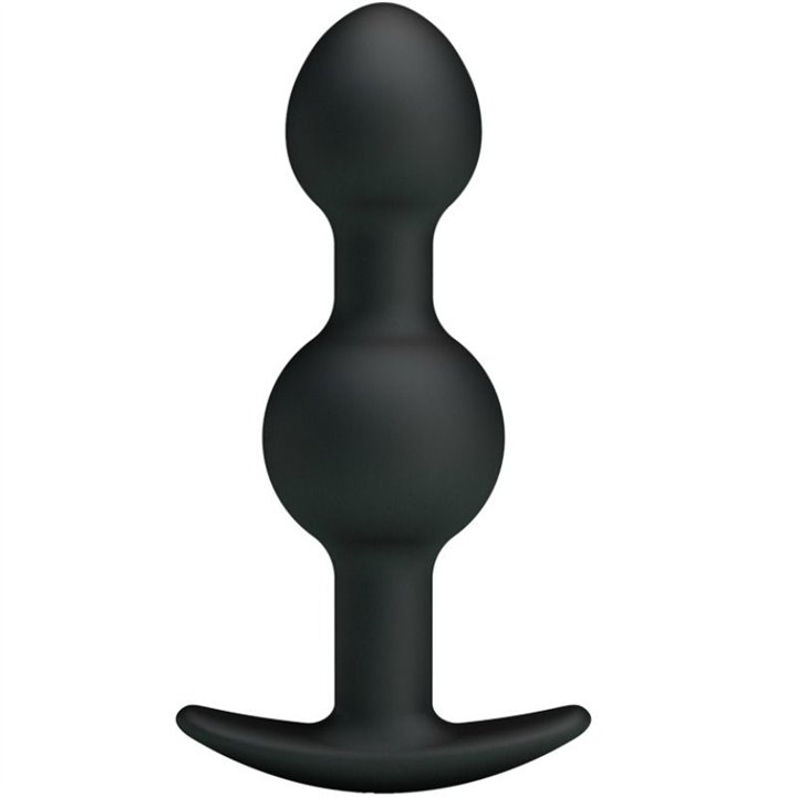 PRETTY LOVE - SPECIAL STIMULATION SILICONE ANAL BALLS 10.3 CM BLACK - D-211808 - Teknashop Ltd