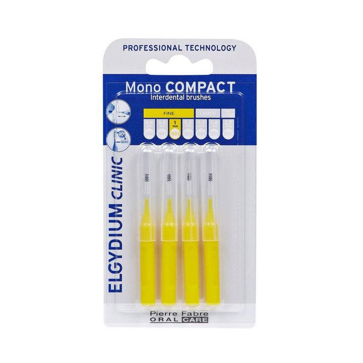 Elgydium, Interdental Brush, Yellow, 4 pcs - Teknashop Ltd