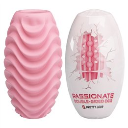 PRETTY LOVE - PINK DOUBLE SIDED MASTURBATOR EGG - D-230775 - Teknashop Ltd