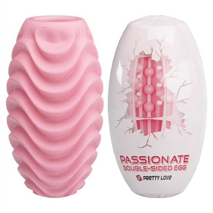 PRETTY LOVE - PINK DOUBLE SIDED MASTURBATOR EGG - D-230775 - Teknashop Ltd