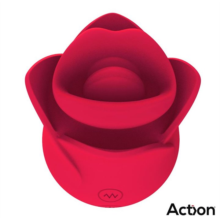 Meryl Vibe Stimulator Rose Shaped with Tongue 2 Motors - AC-273 - Teknashop Ltd
