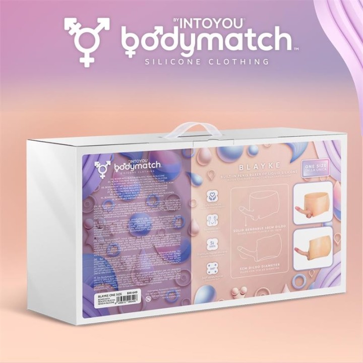 Blayke Boxer with 18 cm Built-in Penis Liquid Silicone One Size - BM-649 - Teknashop Ltd