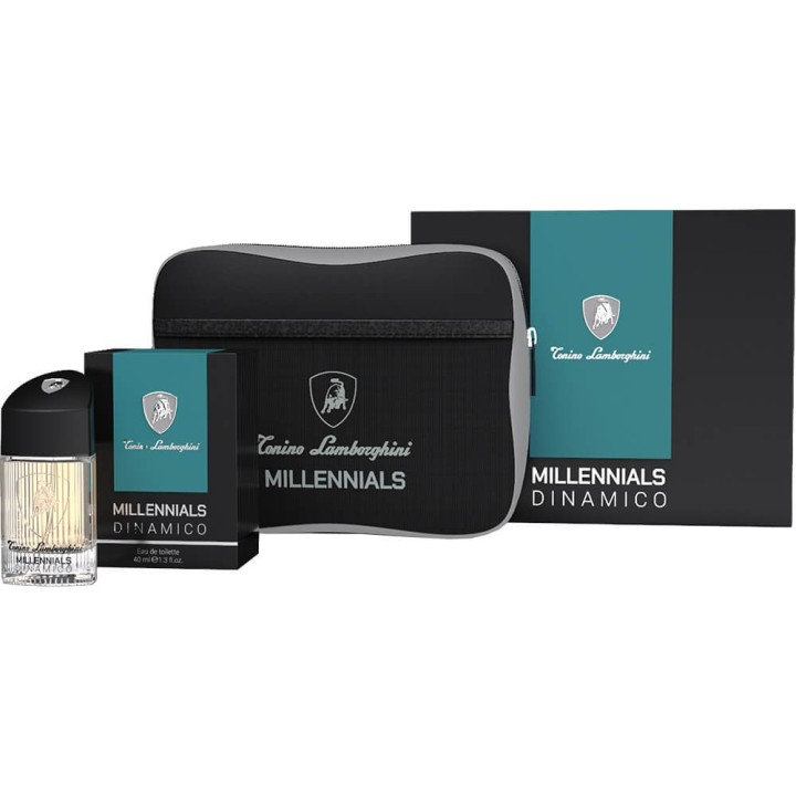 Set Tonino Lamborghini: Millennials Dinamico, Eau De Toilette, For Men, 40 ml + Millennials Dinamico, Zippered, GWP Textile Pouc