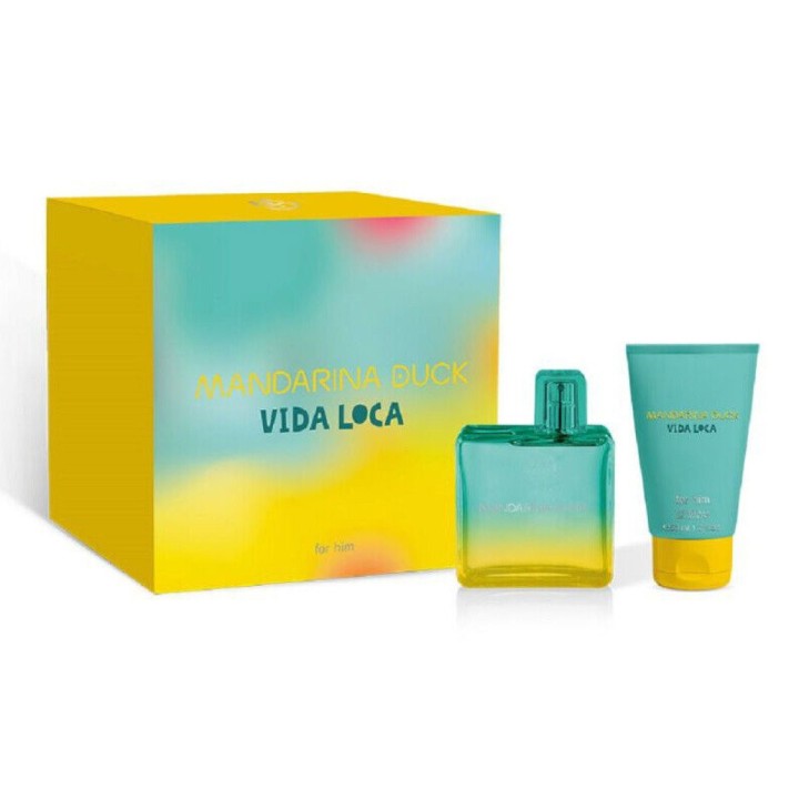 Set Mandarina Duck: Vida Loca, Eau De Toilette, For Men, 100 ml + Vida Loca, Cleansing & Refreshing, Shower Gel, For All Skin Ty