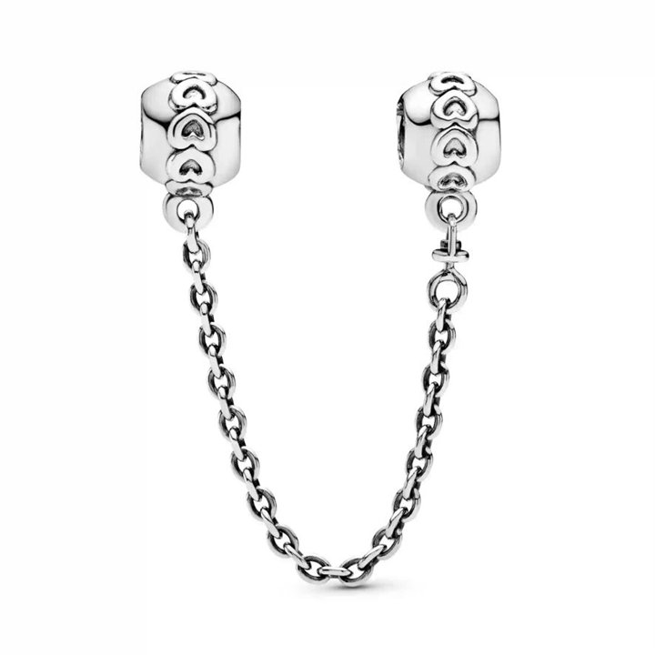 PANDORA JEWELRY Mod. MOMENTS HEARTS SAFETY CHAIN - WW.791088-05 - Teknashop Ltd