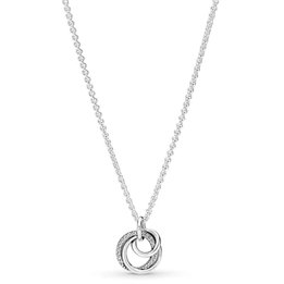 PANDORA Mod. FAMILY ALWAYS ENCIRCLED PENDANT NECKLACE - WW.391455C01-60 - Teknashop Ltd