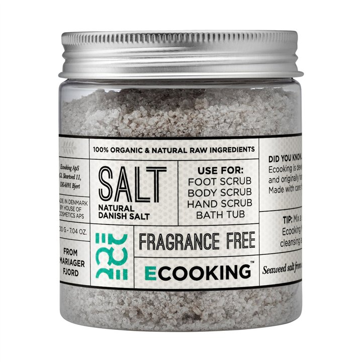 Ecooking, Ecooking, Vegan, Cleanse & Scrub, Bath Salt, 200 g - Teknashop Ltd