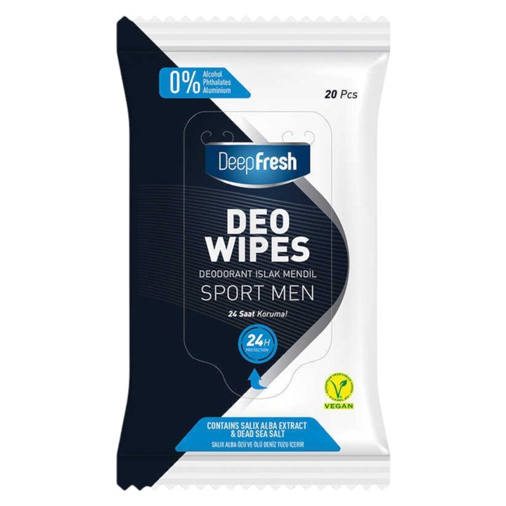 Deep Fresh, Deo Wipes, Cleansing Wipes, Underarm, 20 pcs, *Tester - Teknashop Ltd