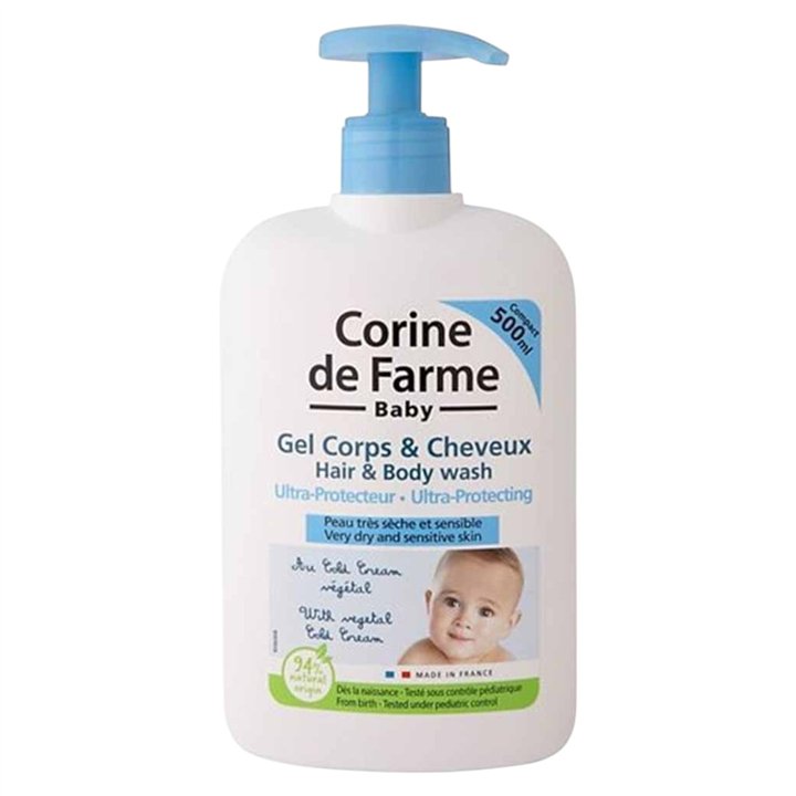 Corine De Farme, Baby, High Protection, Body Gel, Body & Hair, 500 ml *Tester - Teknashop Ltd