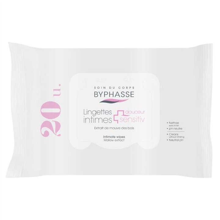Byphasse, Byphasse, Intimate Wipes, 20 pcs, *Tester - Teknashop Ltd