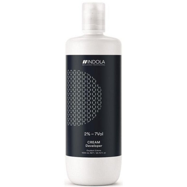 Indola, Cream Developer, Hair Oxidant Cream, 2%, 7, 1000 ml - Teknashop Ltd