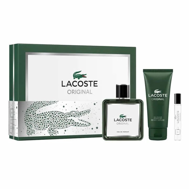 Lacoste Original Eau De Parfum Spray 100ml Set 3 Pieces - man - Teknashop Ltd