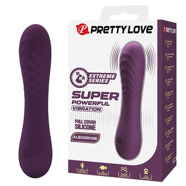 PRETTY LOVE - ALEXISROSE RECHARGEABLE VIBRATOR 10 FUNCTIONS PURPLE - D-246134 - Teknashop Ltd