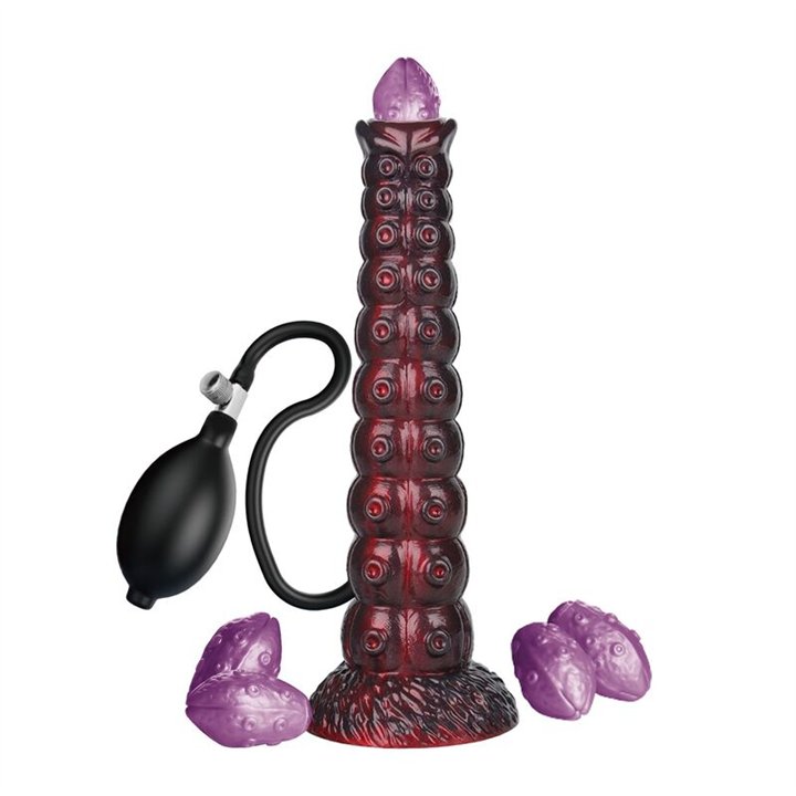 POWER MONSTERS - VOIDCLAW BRUTE BICOLOR INFLATABLE FANTASY SILICONE DILDO 29 CM Ø 5.7 CM - D-246113 - Teknashop Ltd