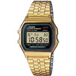 CASIO VINTAGE Mod. ICONIC. GOLD - BLACK - WW.A159WGEA-1EF - Teknashop Ltd