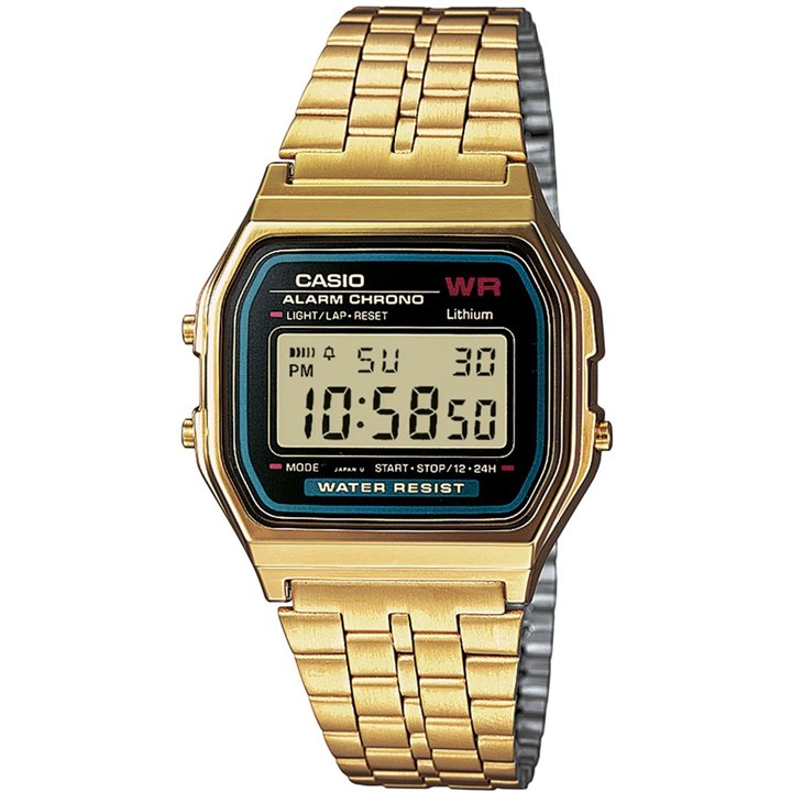 CASIO VINTAGE Mod. ICONIC. GOLD - BLACK - WW.A159WGEA-1EF - Teknashop Ltd