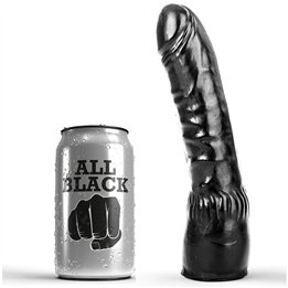 ALL BLACK - DILDO BLACK REALISTIC 20 CM - D-216235 - Teknashop Ltd