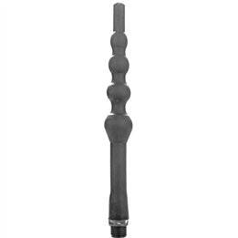 ALL BLACK - BEADED SHOWER ANAL SILICONE 27 CM - D-229334 - Teknashop Ltd