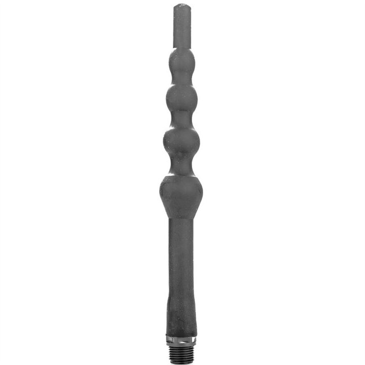 ALL BLACK - BEADED SHOWER ANAL SILICONE 27 CM - D-229334 - Teknashop Ltd