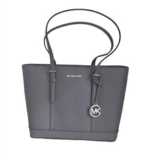 MICHAEL KORS JET SET TRAVEL SMALL ZIP TOP TOTE GRAY - 35S0STVT1L-02 - Teknashop Ltd