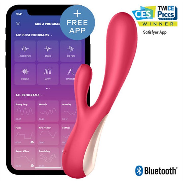 SATISFYER - MONO FLEX RED WITH APP - D-225307 - Teknashop Ltd