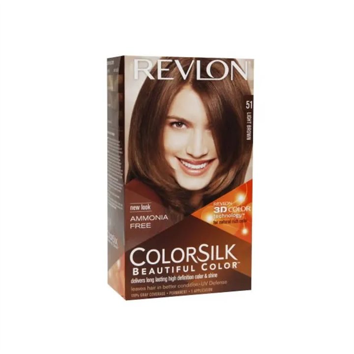 Revlon Colorsilk Ammonia Free 51 Light Brown  - unisex - Teknashop Ltd