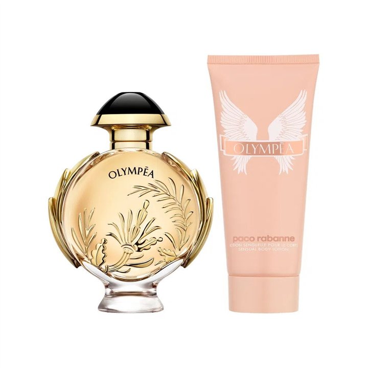 Set Paco Rabanne: Olympea Solar, Eau De Parfum, For Women, 80 ml + Olympea Solar, Hydrating, Body Lotion, 100 ml - Teknashop Ltd