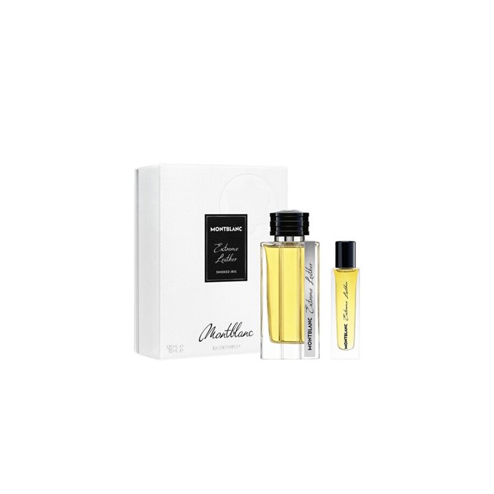 Set Montblanc: Extreme Leather, Eau De Parfum, For Men, 125 ml + Extreme Leather, Eau De Parfum, For Men, 15 ml - Teknashop Ltd