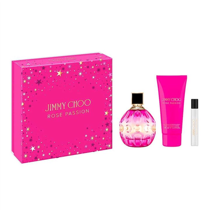 Set Jimmy Choo: Rose Passion, Eau De Parfum, For Women, 100 ml + Rose Passion, Eau De Parfum, For Women, 7.5 ml + Rose Passion, 