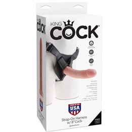 KING COCK - HARNESS WITH REALISTIC PENIS 20.3 CM - PD5623-21 - Teknashop Ltd